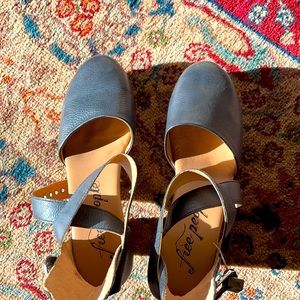 Blue/gray platform shoes by Free People. Worn one time.